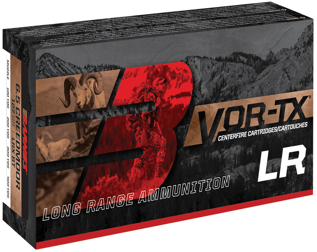BARNES 29061 VOR-TX LONG RANGE 338 RUM 250 GRAIN LRX BOAT TAIL 20 RNDS