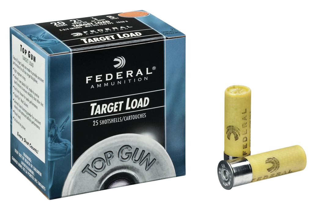 FEDERAL TG208 TOP GUN 20 GA 2-3/4" 7/8OZ 8 SHOT 25 RNDS 1210 FPS
