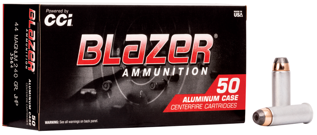 CCI 3564 BLAZER HANDGUN 44 REM MAG 240 GRAIN JACKETED HOLLOW POINT 50 RNDS