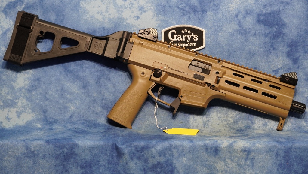 USED CZ SCORPION EVO 3 S1 9MM FDE PISTOL W/BRACE