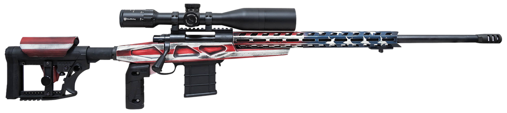 HOWA HCRA72507USKMDT 1500 APC 6.5 CREEDMOOR AMERICAN FLAG W/ 4-16X50 SCOPE