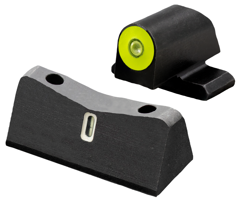 XS SIGHTS SI0013S5Y DXT2 BIG DOT NIGHT SIGHTS- SIG SAUER- SPRINGFIELD ARMORY BLACK | GREEN TRITIUM YELLOW OUTLINE FRONT SIGHT GREEN