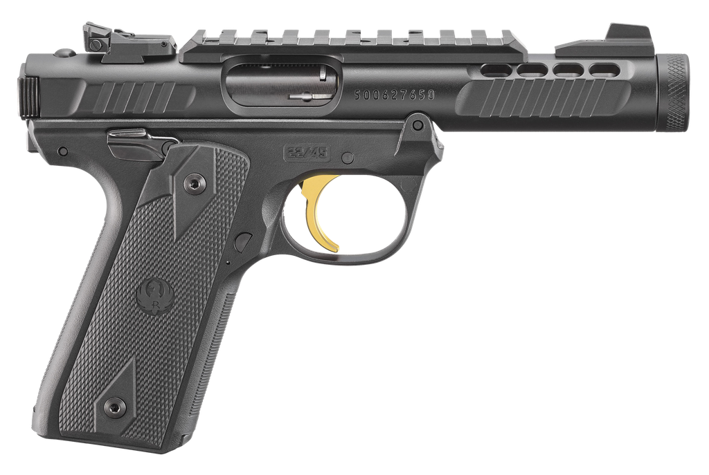 RUGER 43956 MARK IV 22/45 LITE 22 LR 10+1 4.40" STAINLESS THREADED BARREL