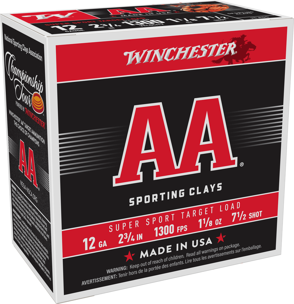 WINCHESTER AASC127 AA SUPER SPORT SPORTING CLAY 12 GA 2-3/4" 1 1/8 OZ 7.5 SHOT 25 RNDS