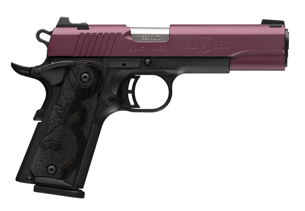 BROWNING 051994492 1911-380 BLACK LABEL 380 ACP 4.25" BLACK CHERRY CERAKOTE