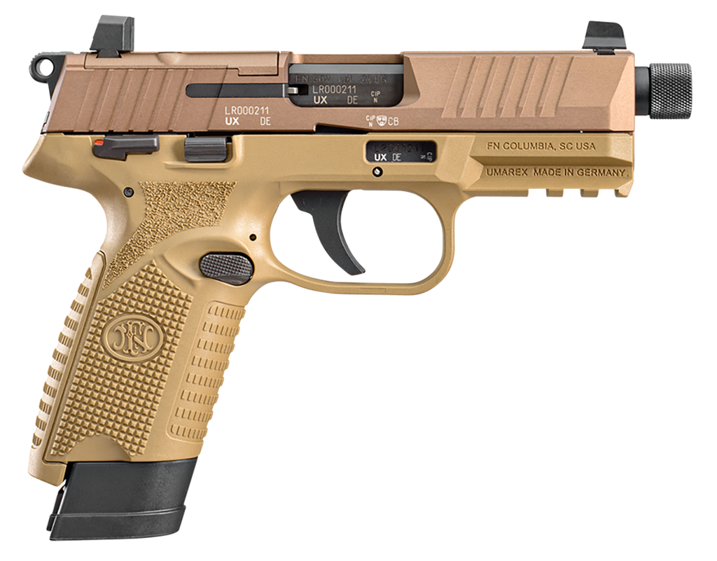 FN 502 TACTICAL 22 LR FLAT DARK EARTH W/ THREADED BARREL 66-101006