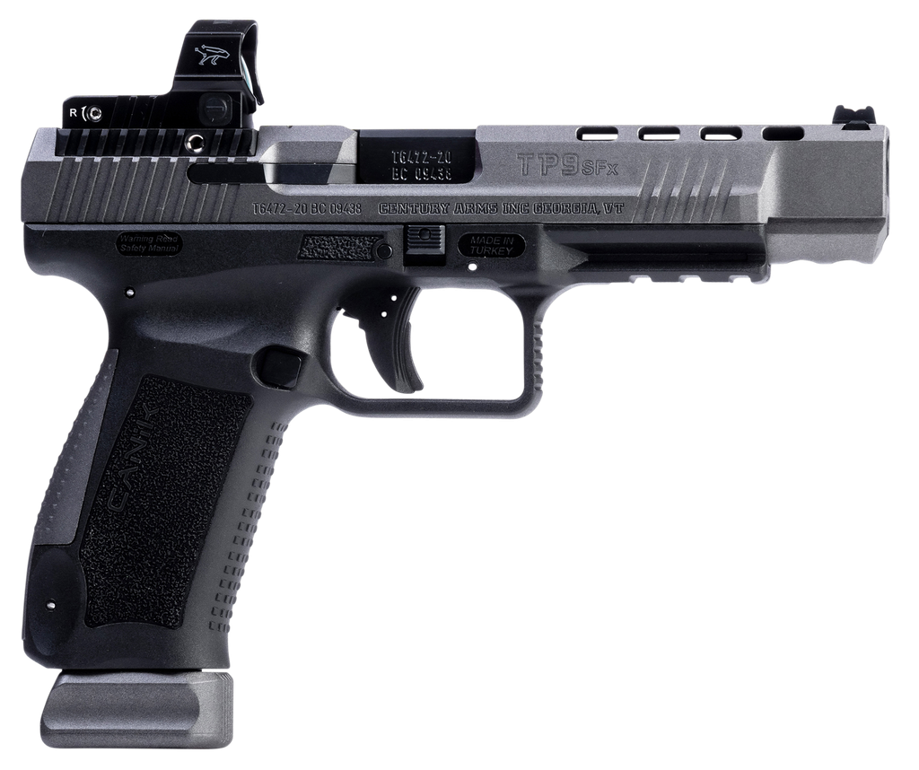 CANIK HG7166G-N TP9SFX 9MM LUGER 20+1 5.20" MATCH GRADE BARREL, TUNGSTEN GRAY CERAKOTE OPTIC READY