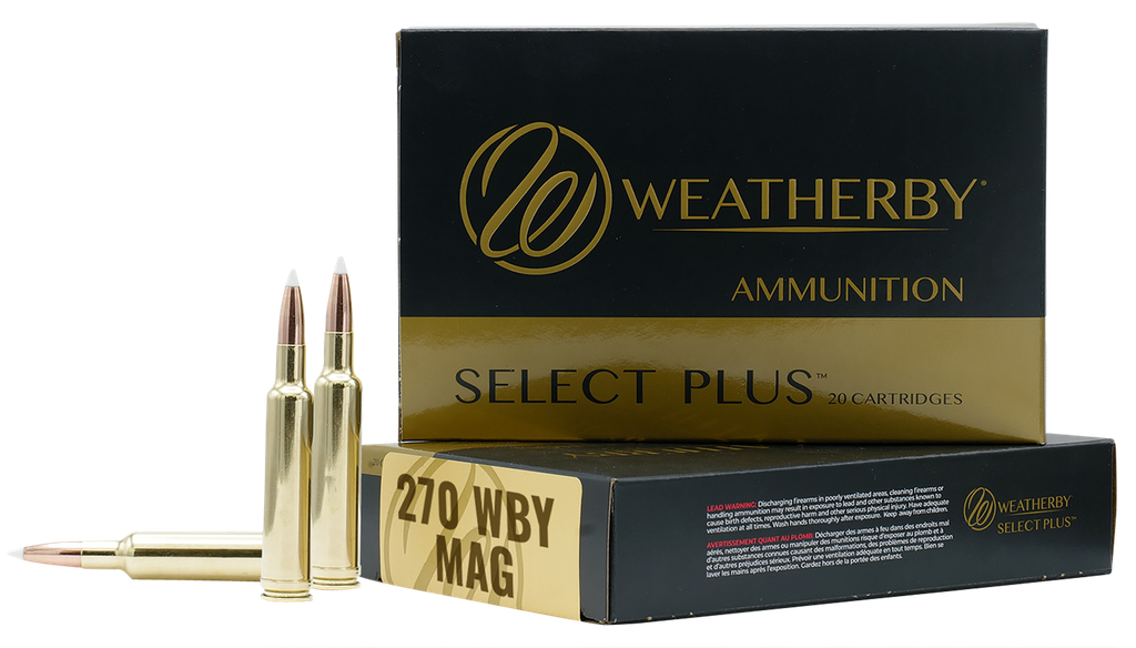 WEATHERBY N270150PT SELECT PLUS 270 WBY MAG 150 GRAIN NOSLER SPITZER PARTITION 20 RNDS
