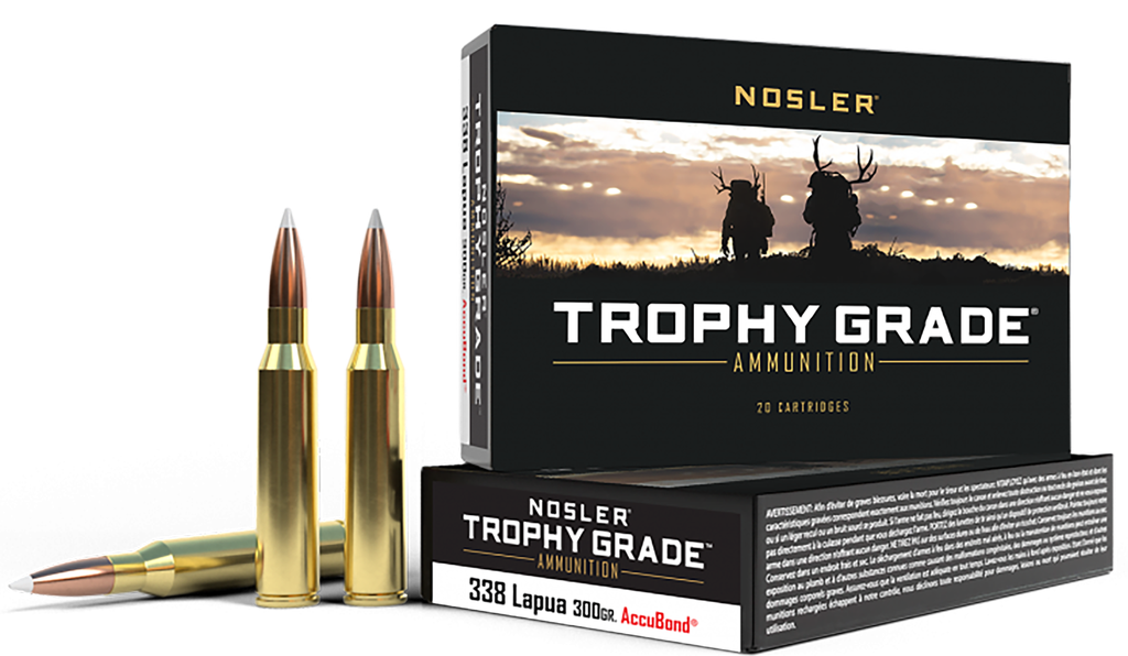 NOSLER 49323 TROPHY GRADE 338 LAPUA 300 GRAIN ACCUBOND 20RNDS