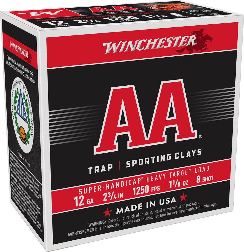 WINCHESTER AAHA128 AA SUPER HANDICAP HEAVY TARGET 12 GA 2.75" 1 1/8OZ 8 SHOT 25 RNDS