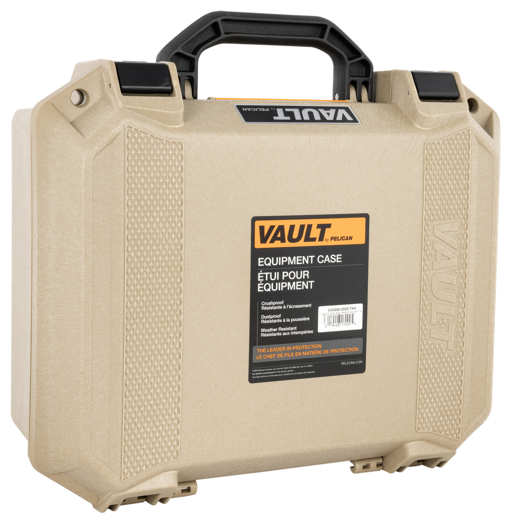 PELICAN VCV200-0020-FDE VAULT MEDIUM PISTOL CASE FDE