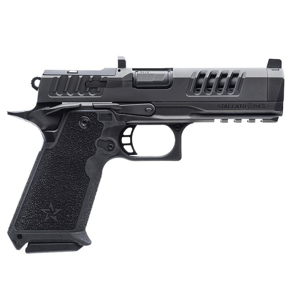 STACCATO 20-2300-000106-01 HD P4.5 9MM PREMIUM 4.5" DLC BARREL 4 18 ROUND MAGS 