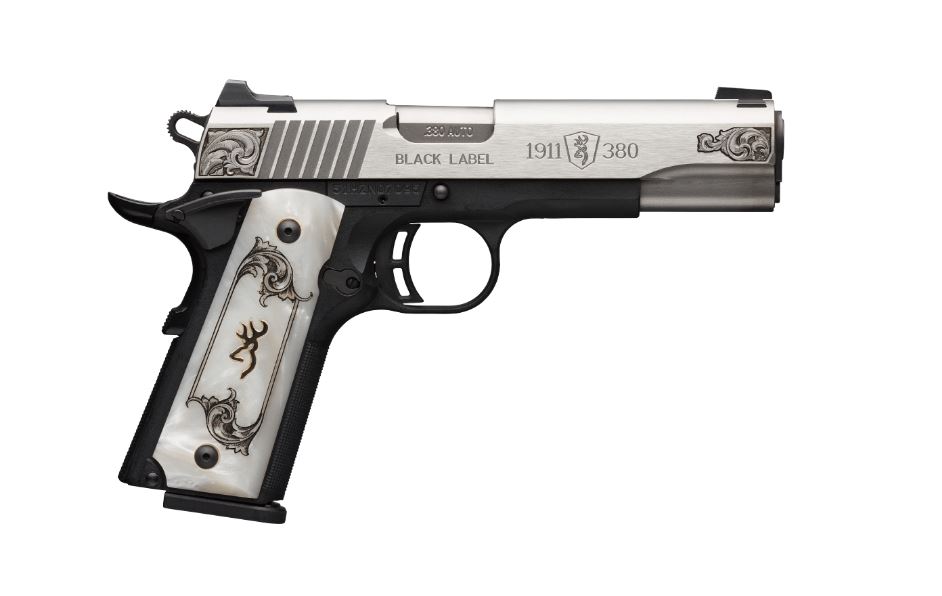 BROWNING 051966492 1911-380 4.25" 380 ACP BLACK LABEL MEDALLION ENGRAVED 