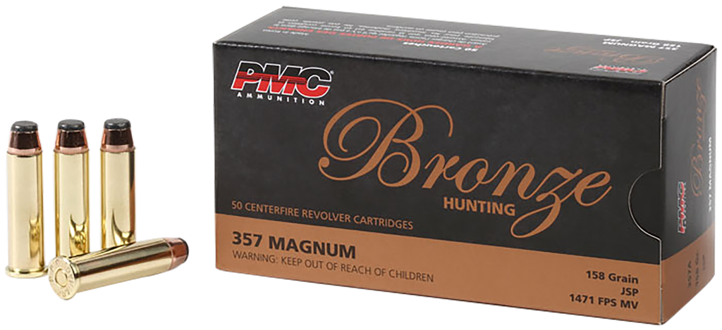 PMC 357A BRONZE 357 MAGNUM 158 GRAIN JACKETED SOFT POINT 50 PER BOX