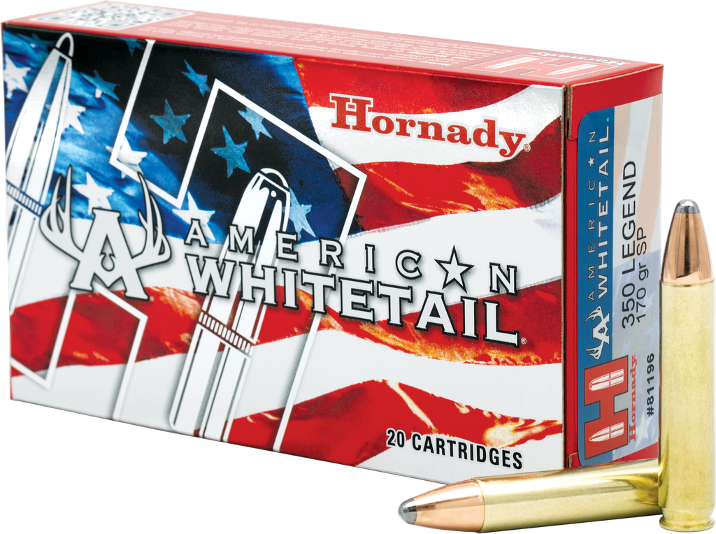 HORNADY 81196 AMERICAN WHITETAIL 350 LEGEND 170 GRAIN INTERLOCK 20 RNDS