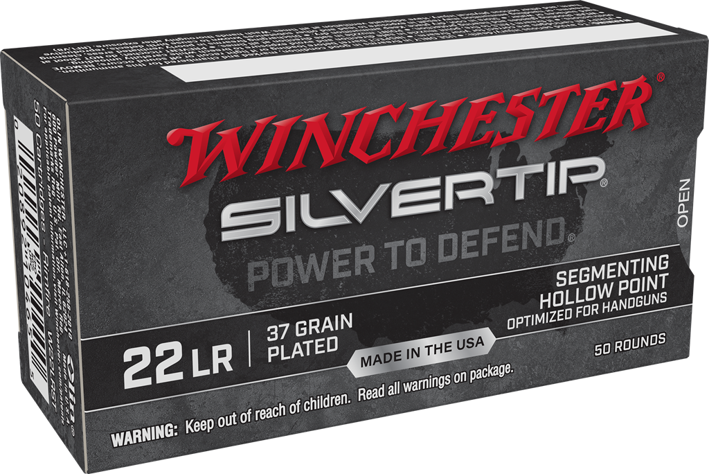 WINCHESTER W22LRST 22 LR 37 GRAIN  SILVERTIP HOLLOW POINT 50 RNDS