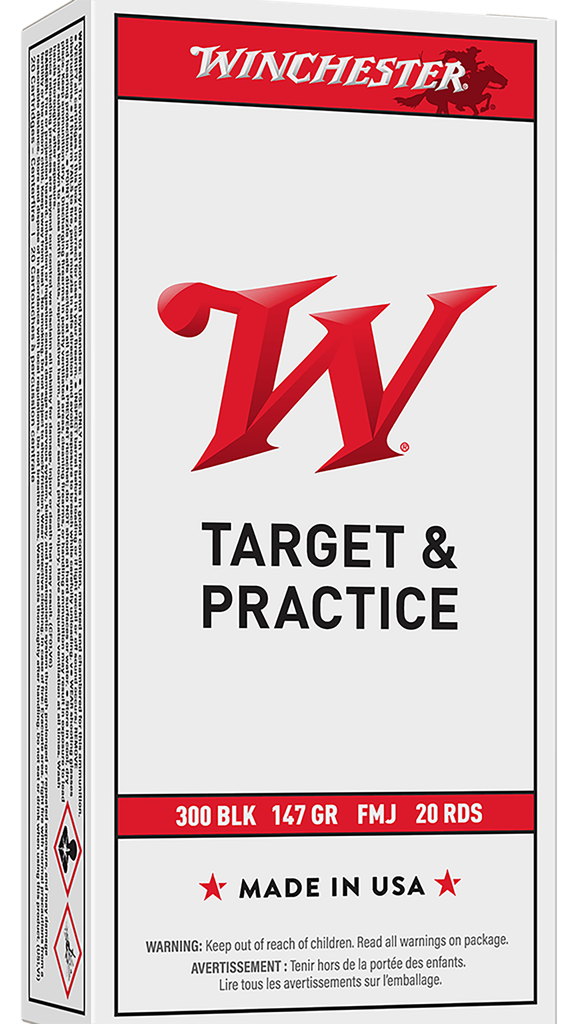 WINCHESTER USA300B147 USA 300 BLACKOUT 147 GRAIN FMJ OT 20 PER BOX