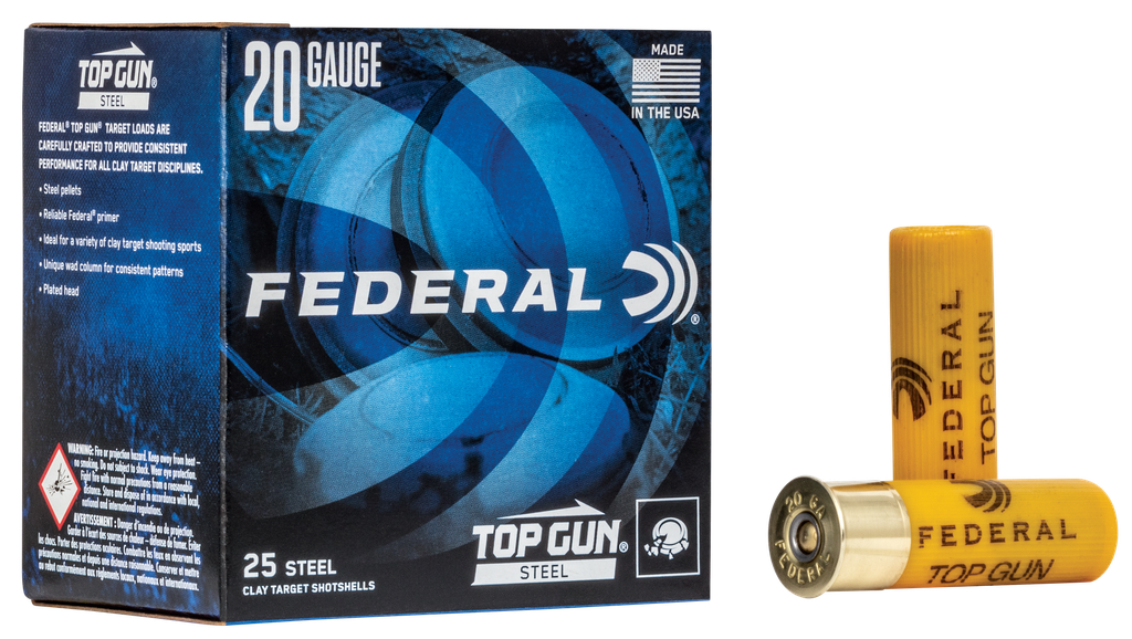 FEDERAL TG2517 TOP GUN STEEL 20 GA 2-3/4" 7/8 OZ 7 SHOT 25 RNDS