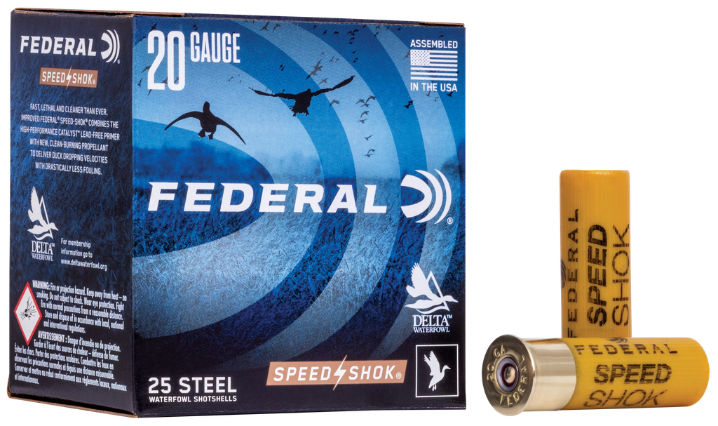 FEDERAL WF2084 SPEED-SHOK 20 GA 2-3/4" 3/4OZ 4 SHOT 25 RNDS