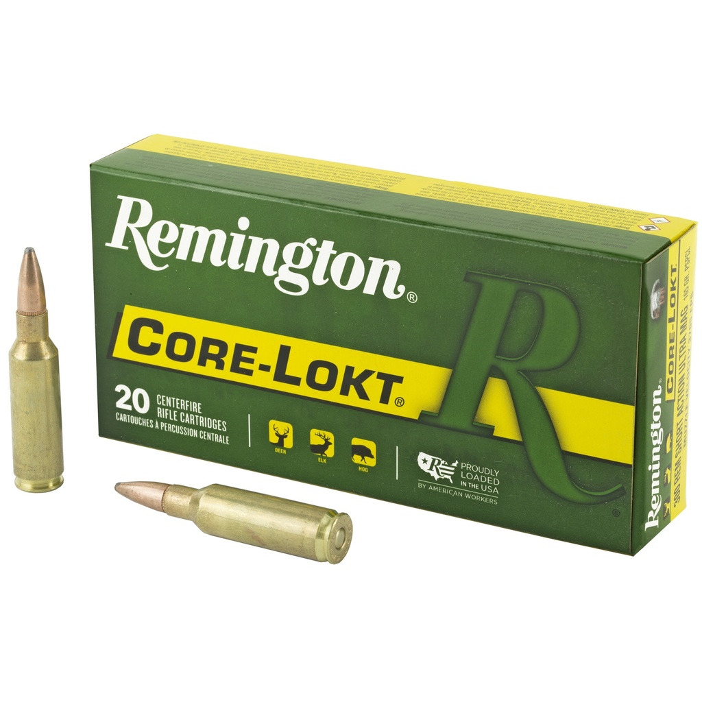 REMINGTON 27954 CORE-LOKT 300 REM SHORT ACTION ULTRA MAGNUM 165 GRAIN PSP 20 RNDS