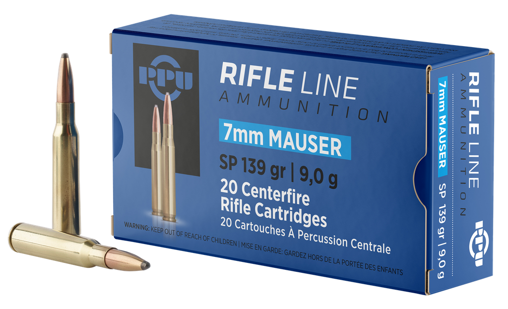PPU PP7 METRIC RIFLE 7MM MAUSER 139 GRAIN SOFT POINT 20 RNDS