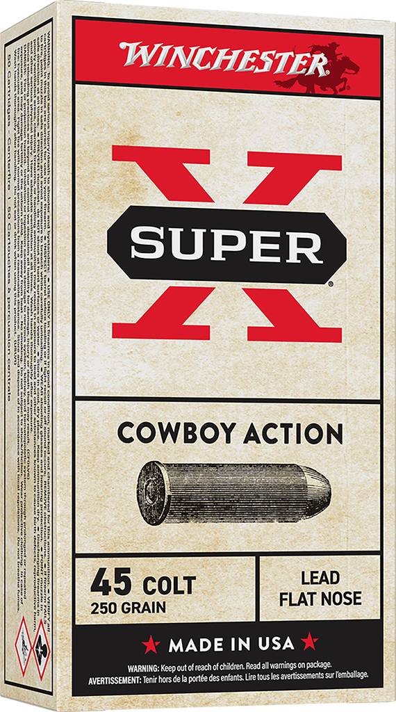 WINCHESTER USA45CB 45 LC 250 GRAIN LEAD FLAT NOSE COWBOY ACTION