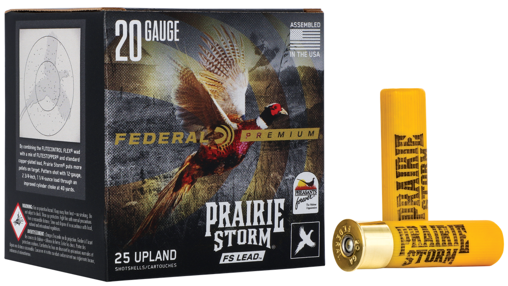 FEDERAL PFX258FS5 PRAIRIE STORM FS 20 GAUGE 3" 1 1/4 OZ 5 SHOT 25 RNDS 