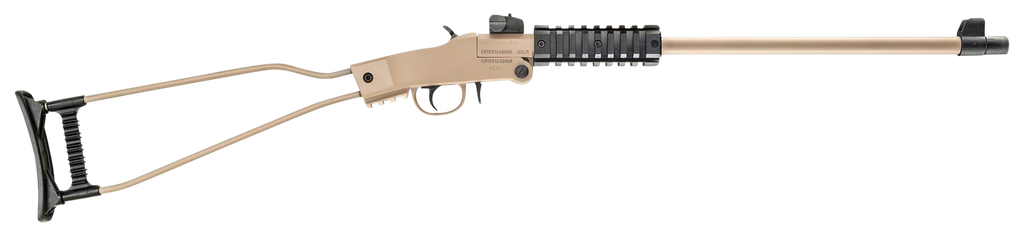 CHIAPPA FIREARMS 500255 LITTLE BADGER  FULL SIZE 22 LR, 1 SHOT 16.50" DESERT SAND CERAKOTE STEEL BARREL, DESERT SAND CERAKOTE QUAD PICATINNY RECEIVER, DESERT SAND CERAKOTE WIRE FRAME STOCK, RIGHT HAND