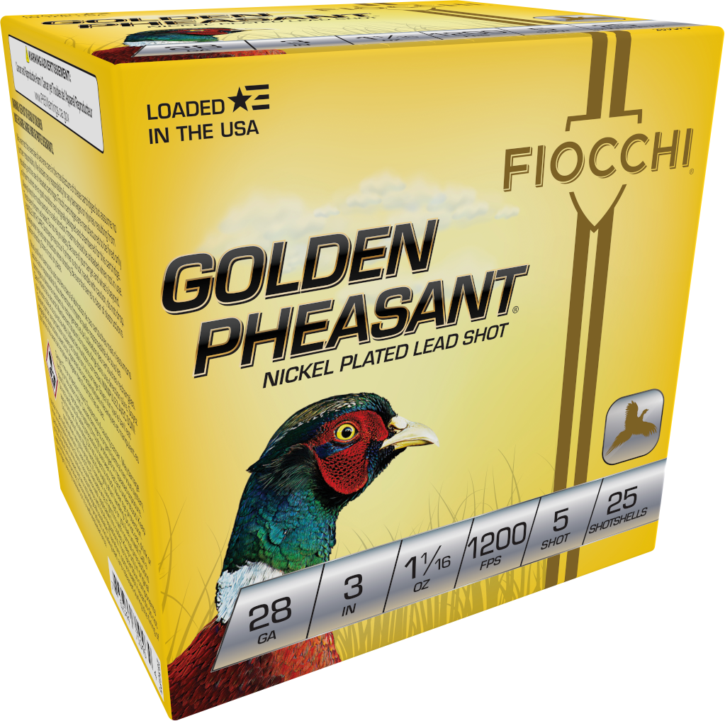 FIOCCHI 283GP5 GOLDEN PHEASANT EXTREMA 28 GA 3" 1 1/16 OZ #5 SHOT 25 RNDS