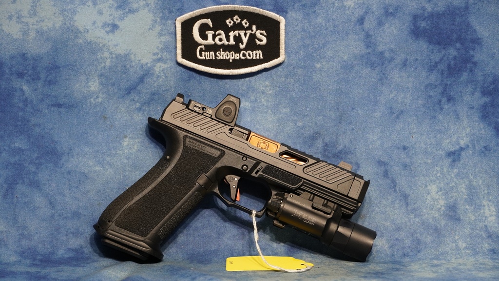 USED SHADOW SYSTEMS MODEL XR920P PORTED 9MM WITH TRIJICON AND SUREFIRE