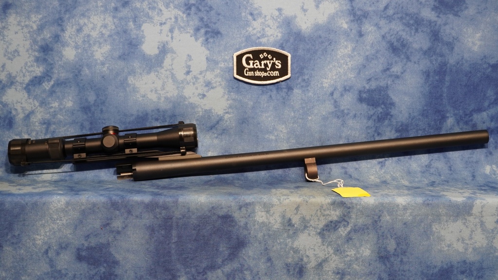 USED REMINGTON FULLY RIFLED SLUG BARREL WITH CANTILEVER AND SCOPE 12 GA 3" 23" 