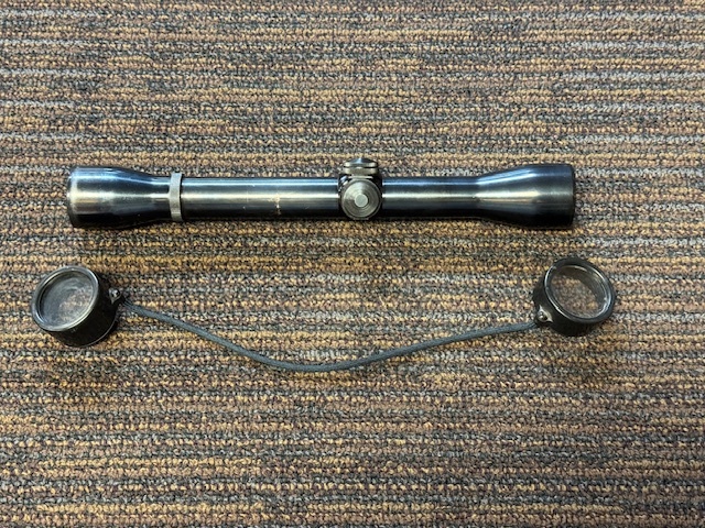 USED VINTAGE WEAVER K4 - C3 FIXED 4X RIFLE SCOPE 1" TUBE FINE CROSSHAIR