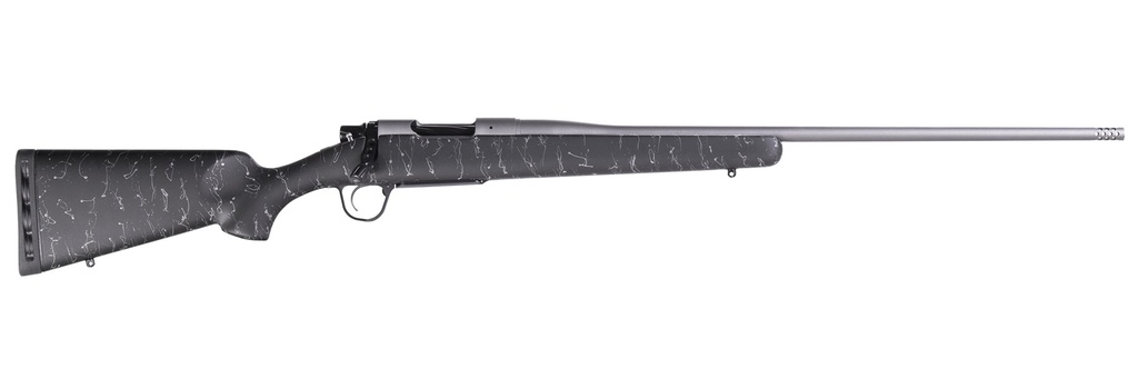 CHRISTENSEN ARMS 8010102100 MESA 6.5 PRC 4+1 24" THREADED BARREL, TUNGSTEN GRAY CERAKOTE, BLACK WITH GRAY WEBBING STOCK