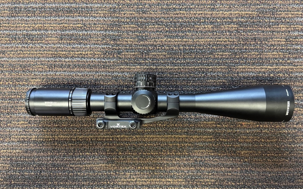 USED VORTEX VIPER PST GEN II 5-25X50 FFP EBR-7C MRAD W/ CANTILEVER MOUNT