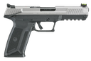 RUGER 16408 RUGER-5.7 EXCLUSIVE FINISH 5.7X28MM 20+1 4.94" BLACK NITRIDE STEEL BARREL, SAVAGE CERAKOTE SERRATED STEEL SLIDE
