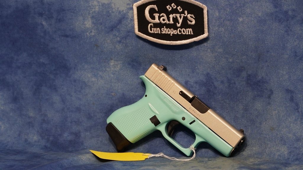 USED GLOCK G42 380 ACP MATTES STAINLESS AND TEAL