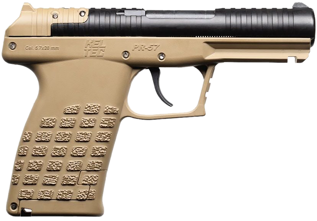 KEL-TEC PR57TAN PR-57 COMPACT FRAME 5.7X28MM 20+1 4" BLACK STEEL BARREL TAN OPTIC READY