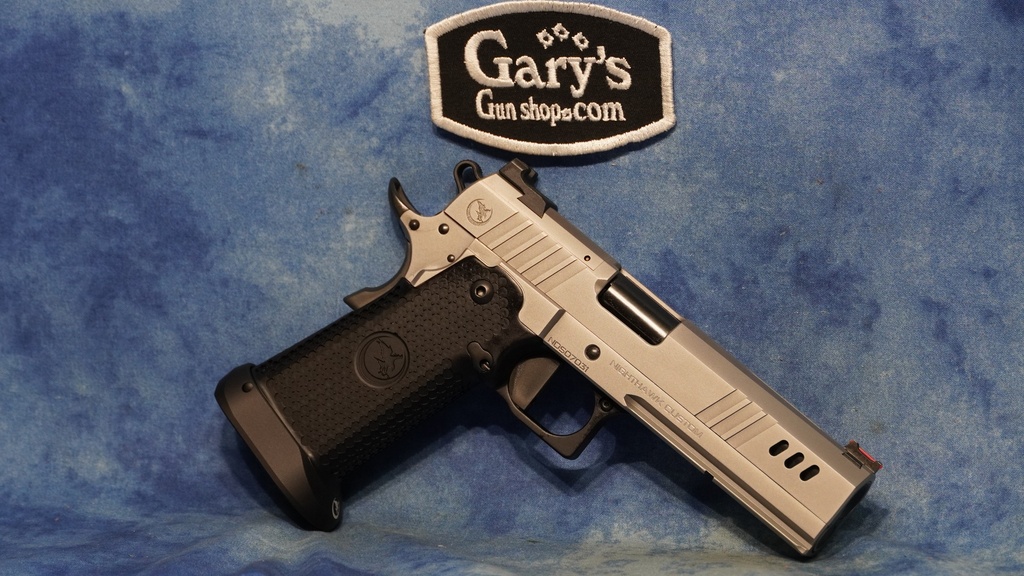 NIGHTHAWK BDS9 DOUBLE STACK 9MM SILVER DLC RECON RAIL IOS SLIDE