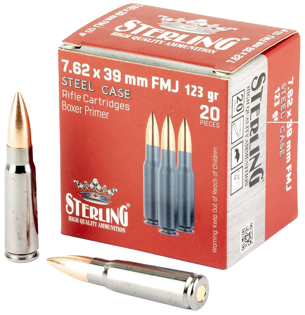 STERLING 8698779971205 CENTERFIRE RIFLE 7.62X39 123 GRAIN FMJ 20 RNDS