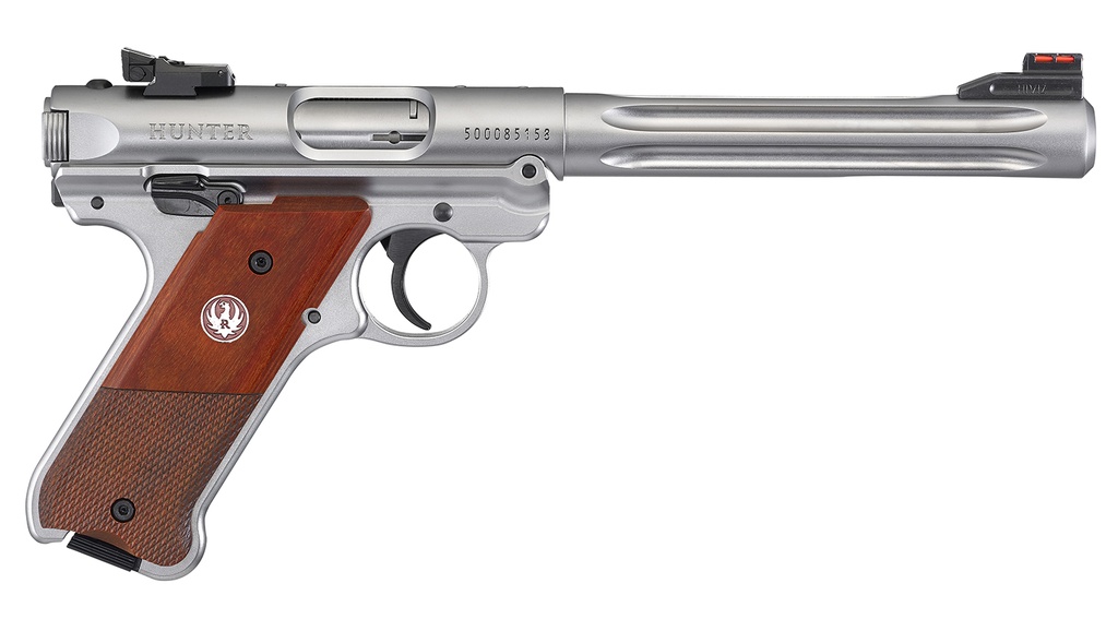 RUGER 40118 MARK IV HUNTER 22 LR STAINLESS 6-7/8" FLUTED BBL