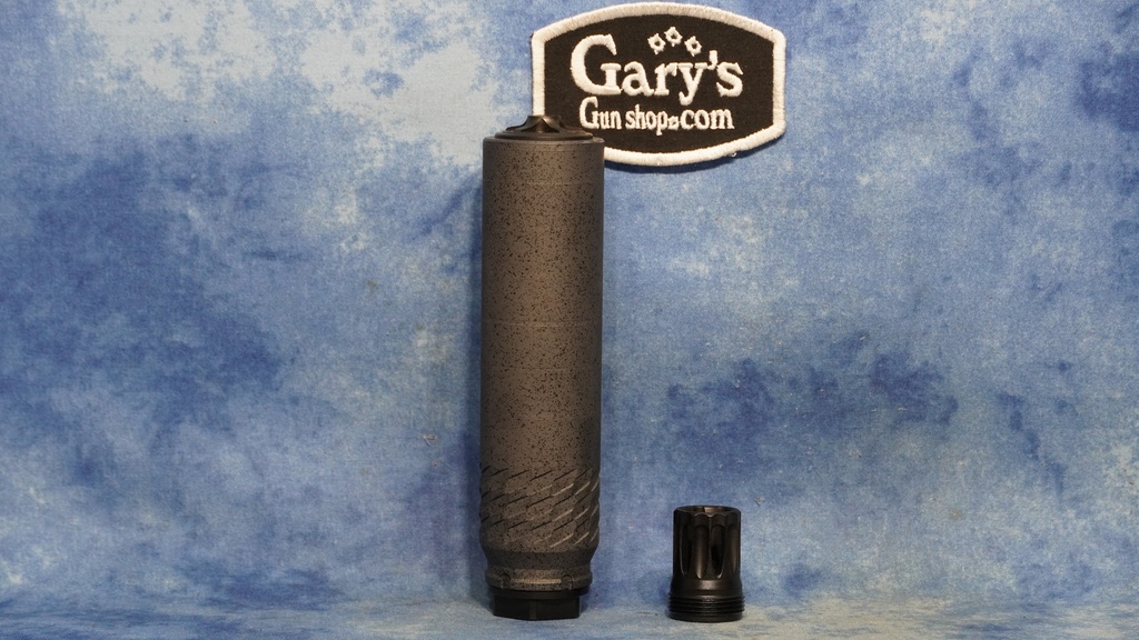 WILSON COMBAT SILENT BANDIT 6 BAFFLE 5.56MM SUPPRESSOR ARMOR TUFF ASH BLACK ON GRAY