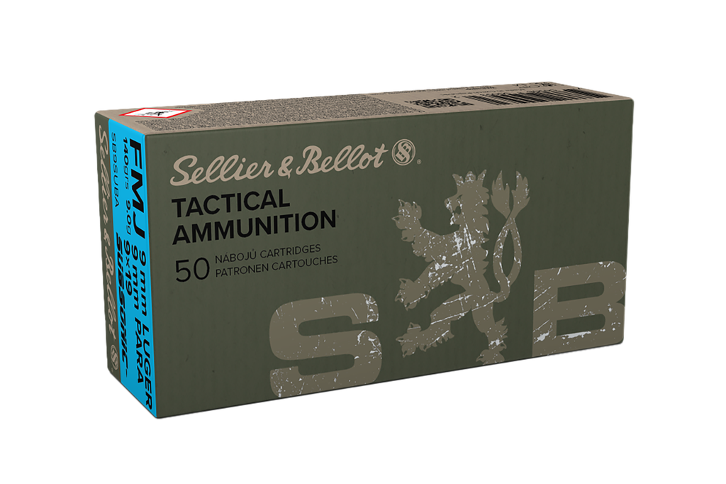 SELLIER & BELLOT SB9SUBA HANDGUN 9MM SUBSONIC 140 GRAIN FMJ 50 RNDS