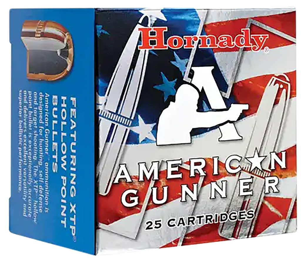 HORNADY 90224 AMERICAN GUNNER 9MM+P 124 GRAIN  XTP HP 25 RNDS