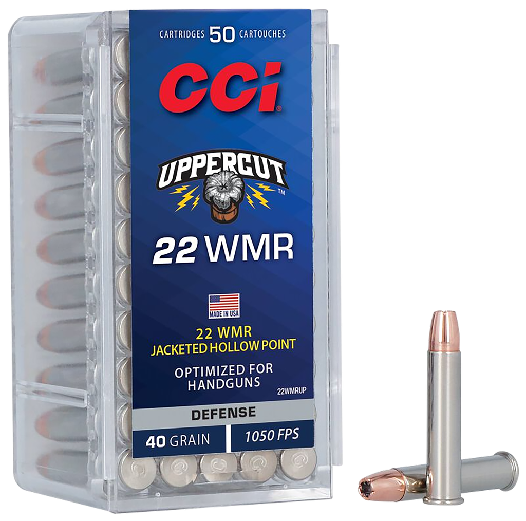 CCI 22WMRUP UPPERCUT 22 WMR 40 GRAIN JHP 50 RNDS 