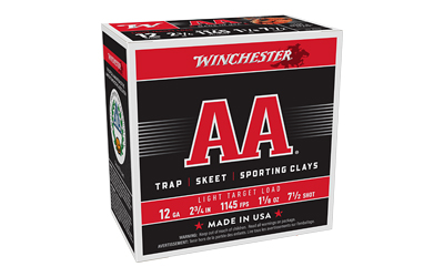 WINCHESTER AA128 AA LIGHT TARGET LOAD 12 GA 2-3/4" 1-1/8 OZ 1145 FPS #8 SHOT
