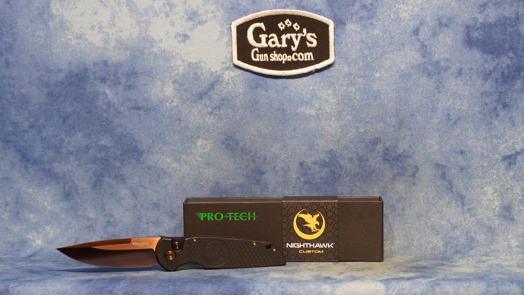 NIGHTHAWK CUSTOM K211-CR PRO-TECH KNIFE TR-3 AUTOMATIC COPPER ROSE DLC