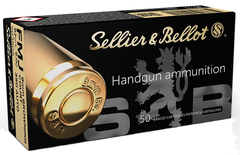 SELLIER & BELLOT SB380A HANDGUN 380 ACP 92 GRAIN FULL METAL JACKET 50 RNDS