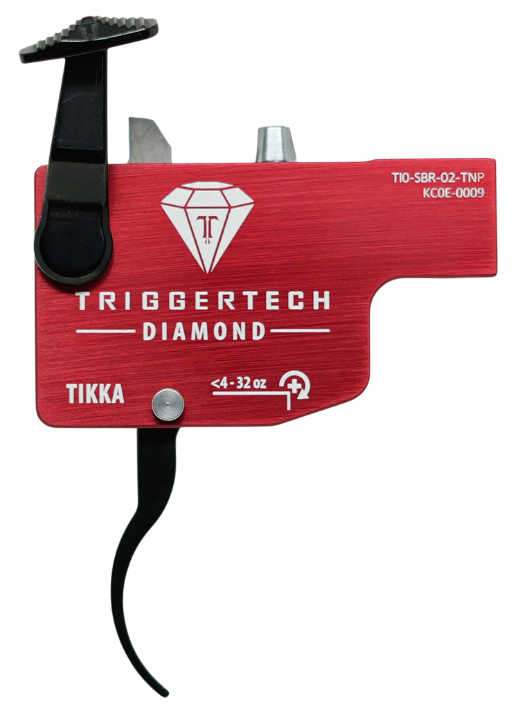 TRIGGERTECH TI0-SRB-02-TNP TIKKA DIAMOND BLACK/RED CURVED TRIGGER 4-32 OZ