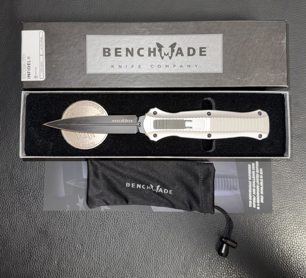 CONSIGNMENT BENCHMADE 3300BK-1701 INFIDEL 10TH ANNIVERSARY LIMITED EDITION OTF KNIFE #3902