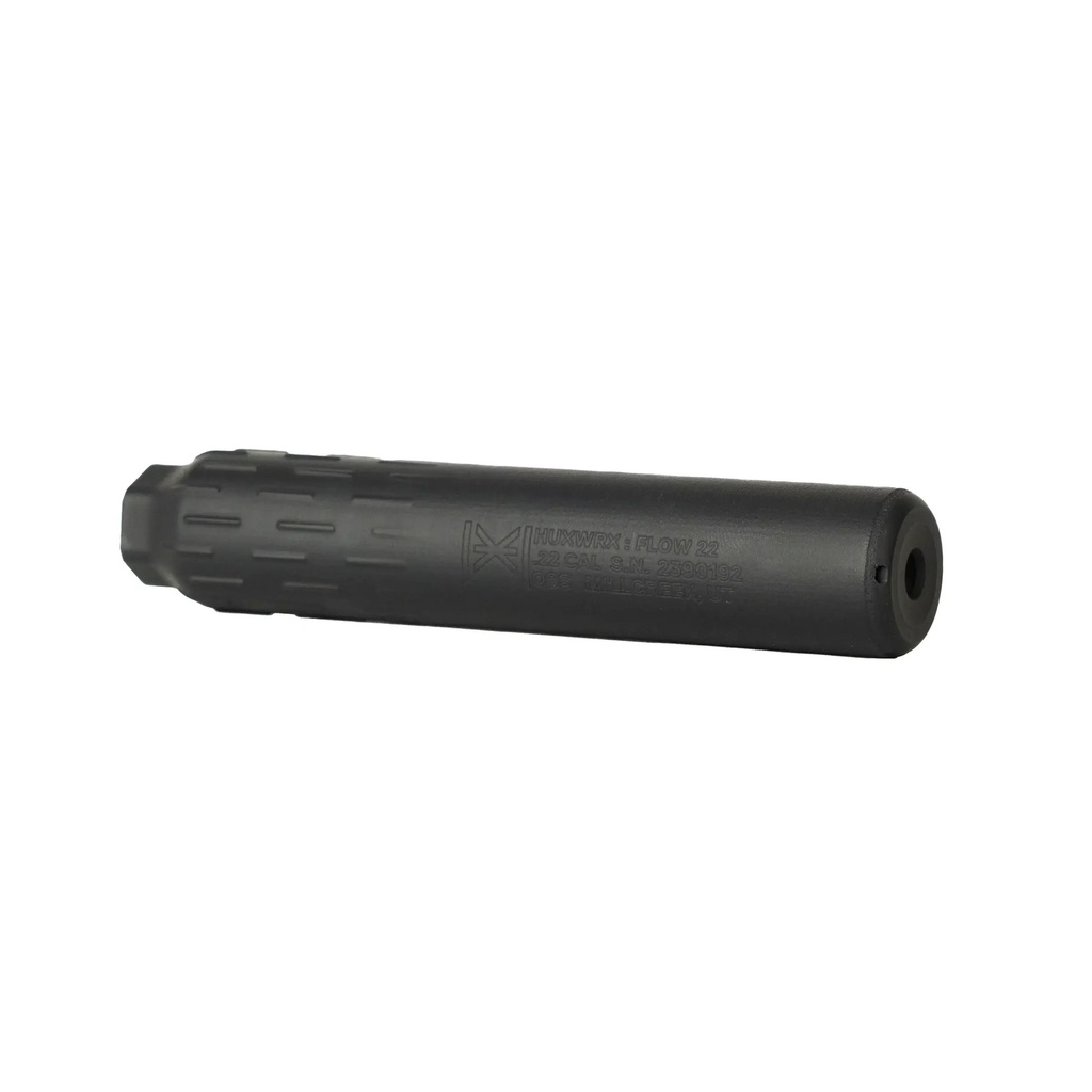 HUXWRX 3076 FLOW 22 TI SUPPRESSOR FLOW-THROUGH 3D TITANIUM BLK